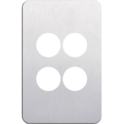 Hager Silhouette 4G Switch Cover Aluminium