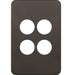 Hager Silhouette 4G Switch Cover Matt Black