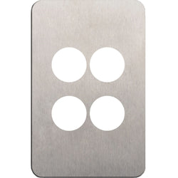 Hager Silhouette 4G Switch Cover Stainless Steel