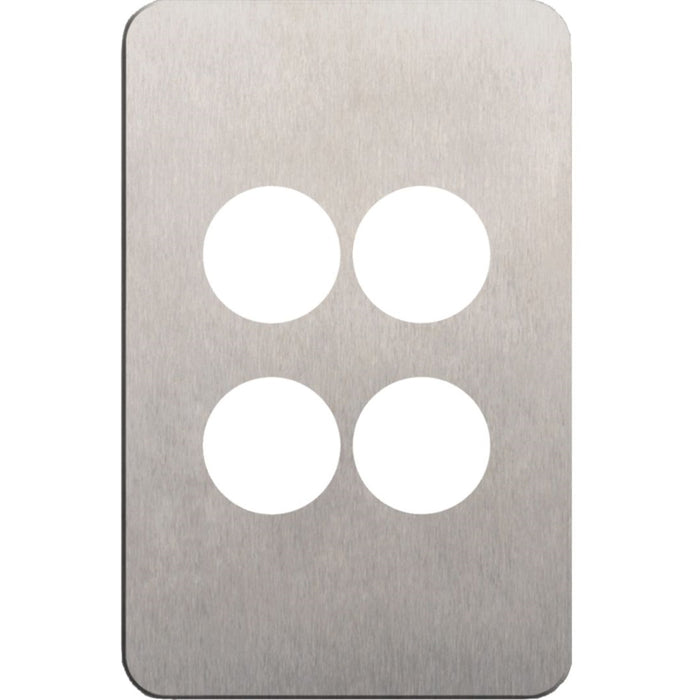 Hager Silhouette 4G Switch Cover Stainless Steel