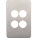 Hager Silhouette 4G Switch Cover Stainless Steel