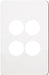 Hager Silhouette 4G Switch Cover Matt White