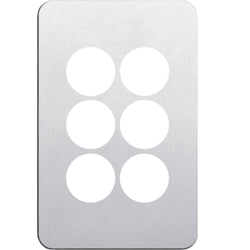 Hager Silhouette 6G Switch Cover Aluminium