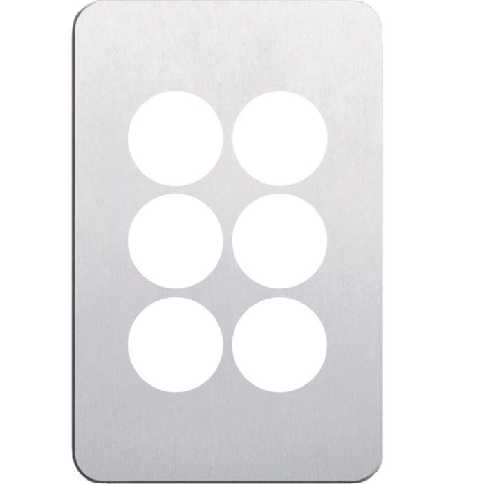 Hager Silhouette 6G Switch Cover Aluminium