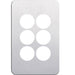 Hager Silhouette 6G Switch Cover Aluminium