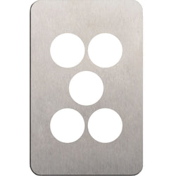 Hager Silhouette 5G Switch Cover Stainless Steel