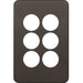 Hager Silhouette 6G Switch Cover Matt Black
