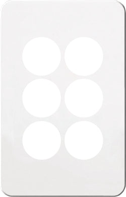 Hager Silhouette 6G Switch Cover Matt White