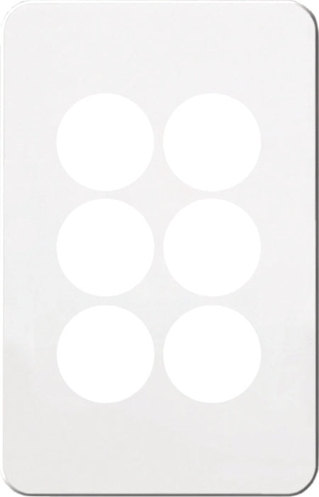 Hager Silhouette 6G Switch Cover Matt White