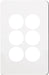 Hager Silhouette 6G Switch Cover Matt White