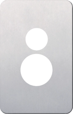 Hager Silhouette Aluminium Cover For WBSP1VS