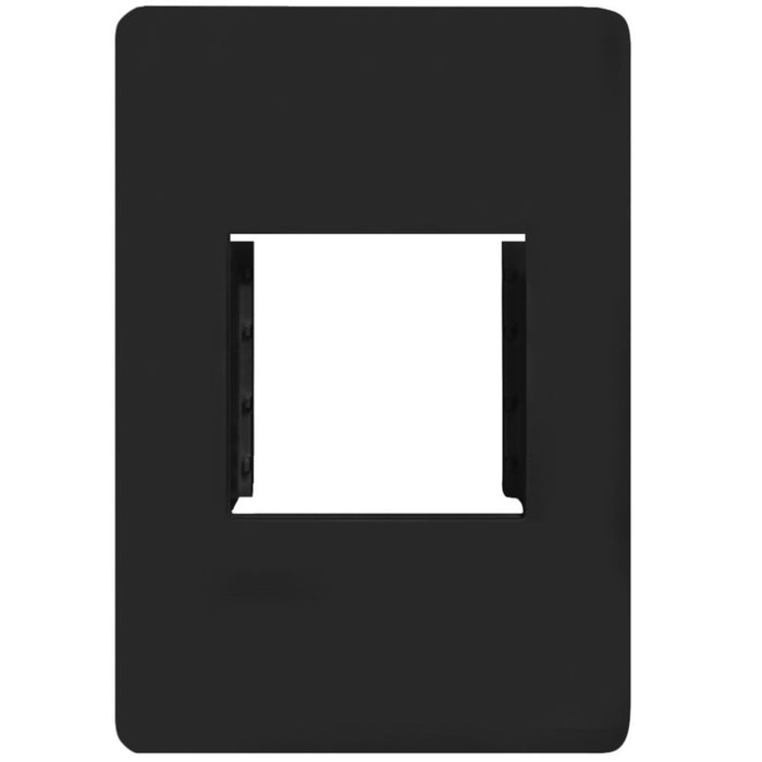 Hager Allure Accommodation Plate 2 Mod Matt Black