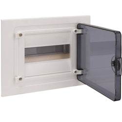 Hager Flush Enclosure 8 M Transparent Door