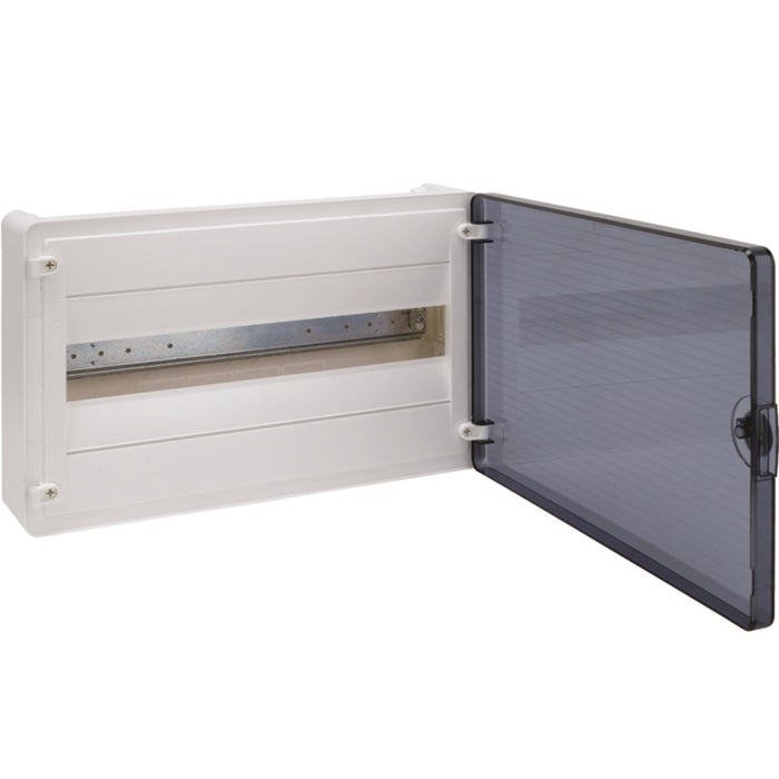 Hager Surface Enclosure 18 M Transparent Door
