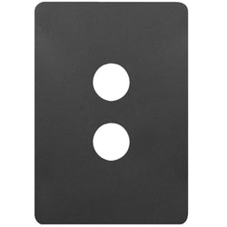Hager Allure 2 Gang Switch Plate Matt Black