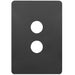 Hager Allure 2 Gang Switch Plate Matt Black