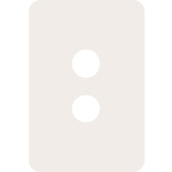 Hager Allure 2 Gang Switch Plate Matt White
