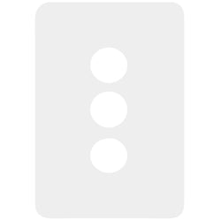 Hager Allure 3 Gang Switch Plate Matt White