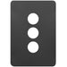 Hager Allure 3 Gang Switch Plate Matt Black