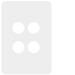 Hager Allure 4 Gang Switch Plate