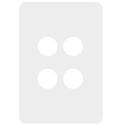 Hager Allure 4 Gang Switch Plate Matt White