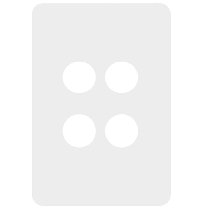 Hager Allure 4 Gang Switch Plate Matt White