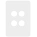 Hager Allure 4 Gang Switch Plate Matt White