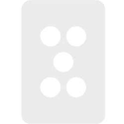 Hager Allure 5 Gang Switch Plate