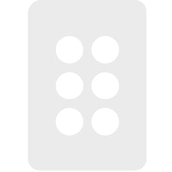 Hager Allure 6 Gang Switch Plate