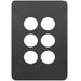 Hager Allure 6 Gang Switch Plate Matt Black