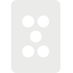 Hager Allure 5 Gang Switch Plate Matt White