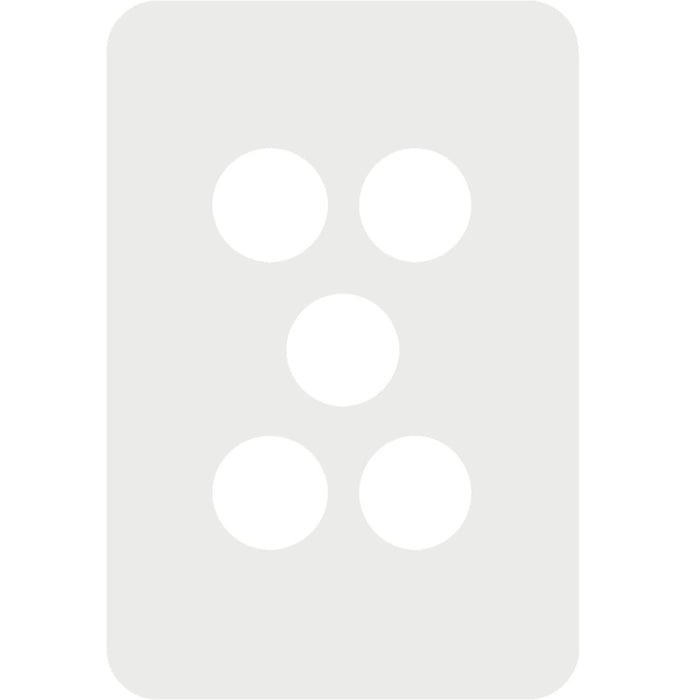 Hager Allure 5 Gang Switch Plate Matt White