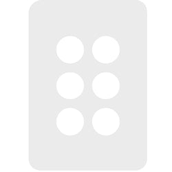 Hager Allure 6 Gang Switch Plate Matt White