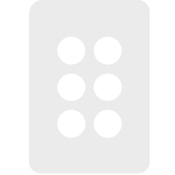 Hager Allure 6 Gang Switch Plate Matt White