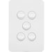 Hager Allure 5 Gang Switch Plate c/w Mechs Matt White