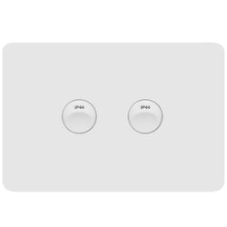 Hager Allure 2 Gang IP44 Plate Horizontal Matt White