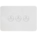 Hager Allure 3 Gang IP44 Plate Horizontal Matt White