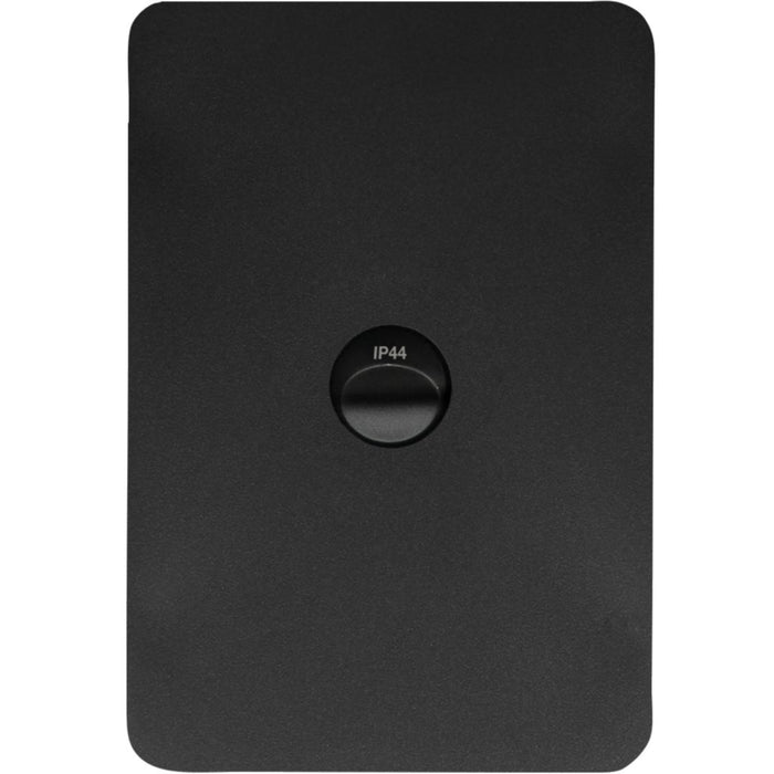 Hager Allure 1 Gang IP44 Plate Vertical Matt Black