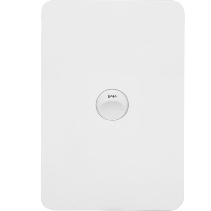 Hager Allure 1 Gang IP44 Plate Vertical Matt White