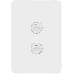 Hager Allure 2 Gang IP44 Plate Vertical
