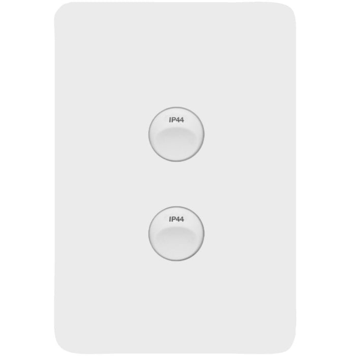 Hager Allure 2 Gang IP44 Plate Vertical