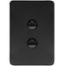 Hager Allure 2 Gang IP44 Plate Vertical Matt Black