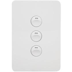 Hager Allure 3 Gang IP44 Plate Vertical