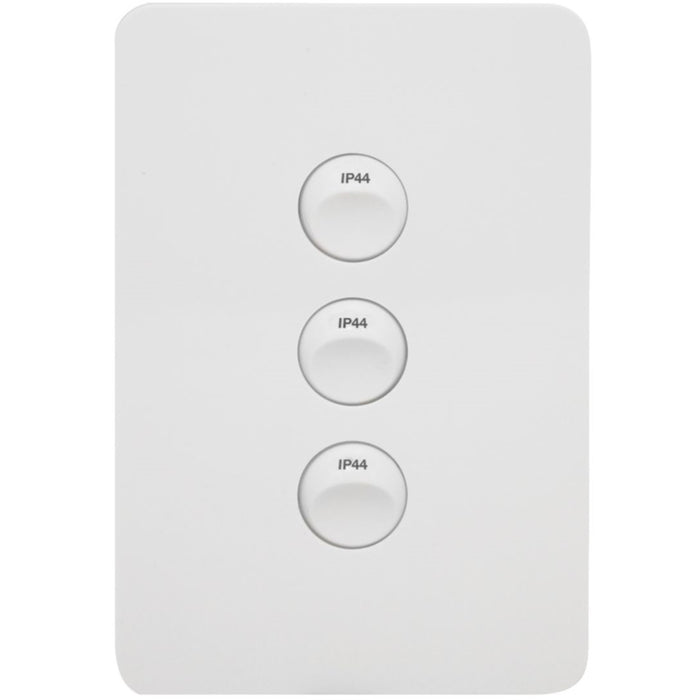 Hager Allure 3 Gang IP44 Plate Vertical