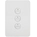 Hager Allure 3 Gang IP44 Plate Vertical Matt White