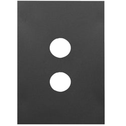 Hager Finesse 2 Gang Switch Plate Matt Black