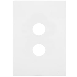 Hager Finesse 2 Gang Switch Plate Matt White