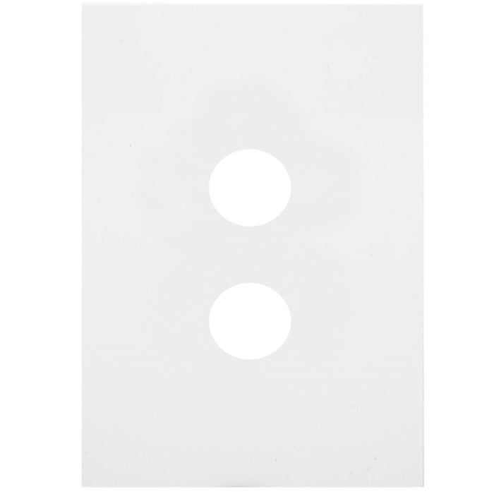 Hager Finesse 2 Gang Switch Plate Matt White