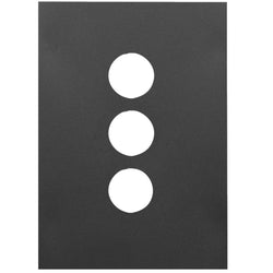 Hager Finesse 3 Gang Switch Plate Matt Black