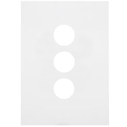 Hager Finesse 3 Gang Switch Plate Matt White